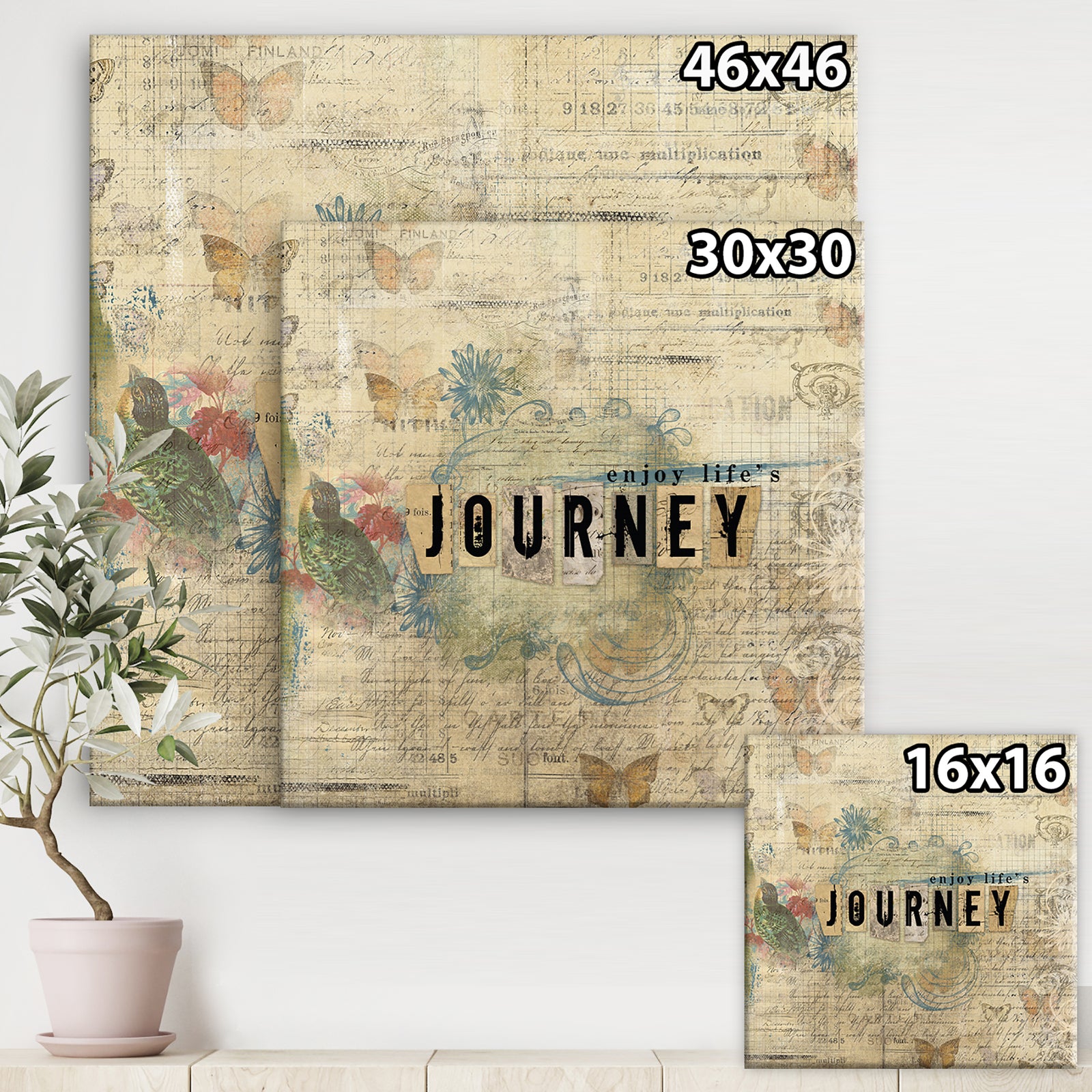Enjoy Lifes Journey - Cottage Canvas Art Print