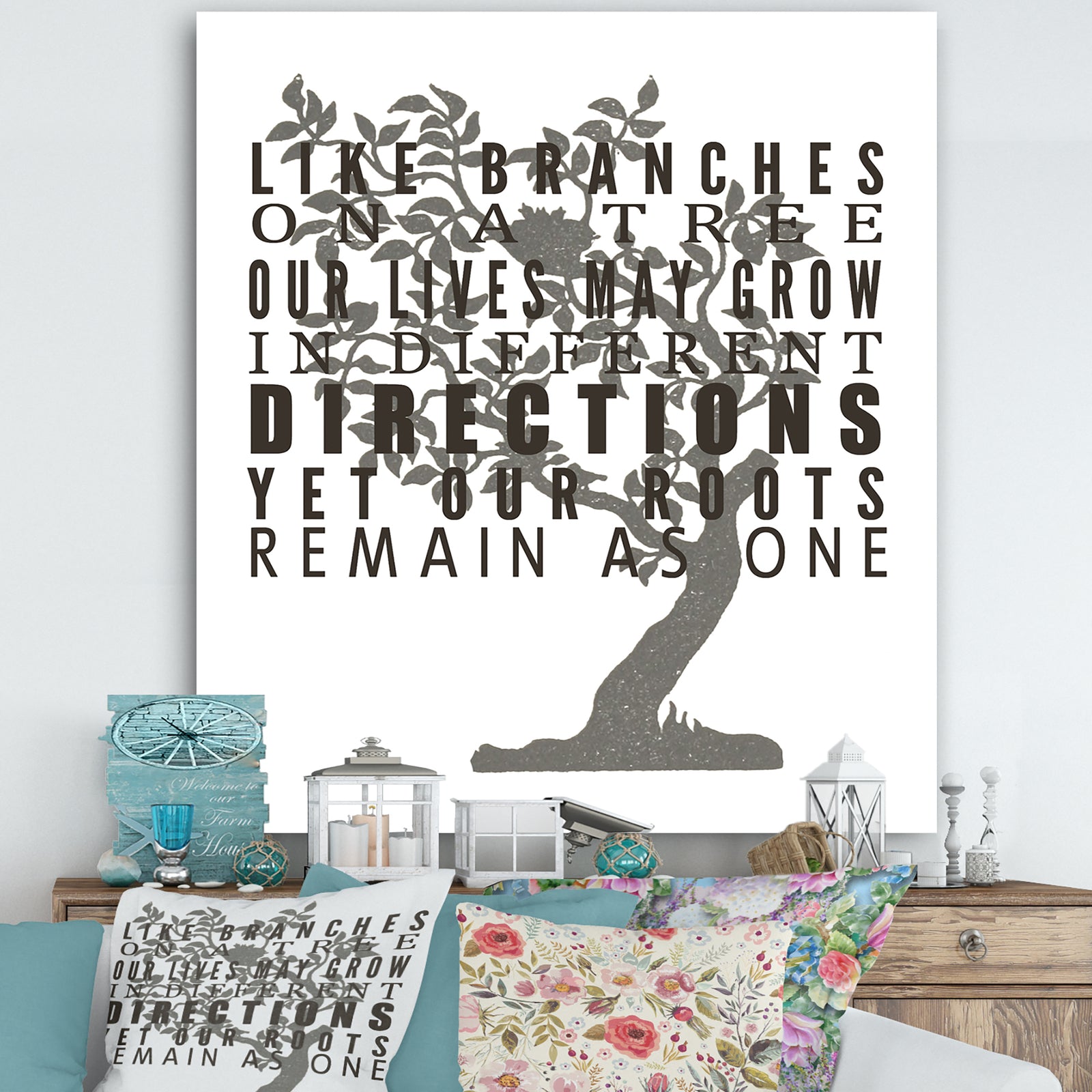 Family Tree Branches - Cottage Gallery-wrapped Canvas