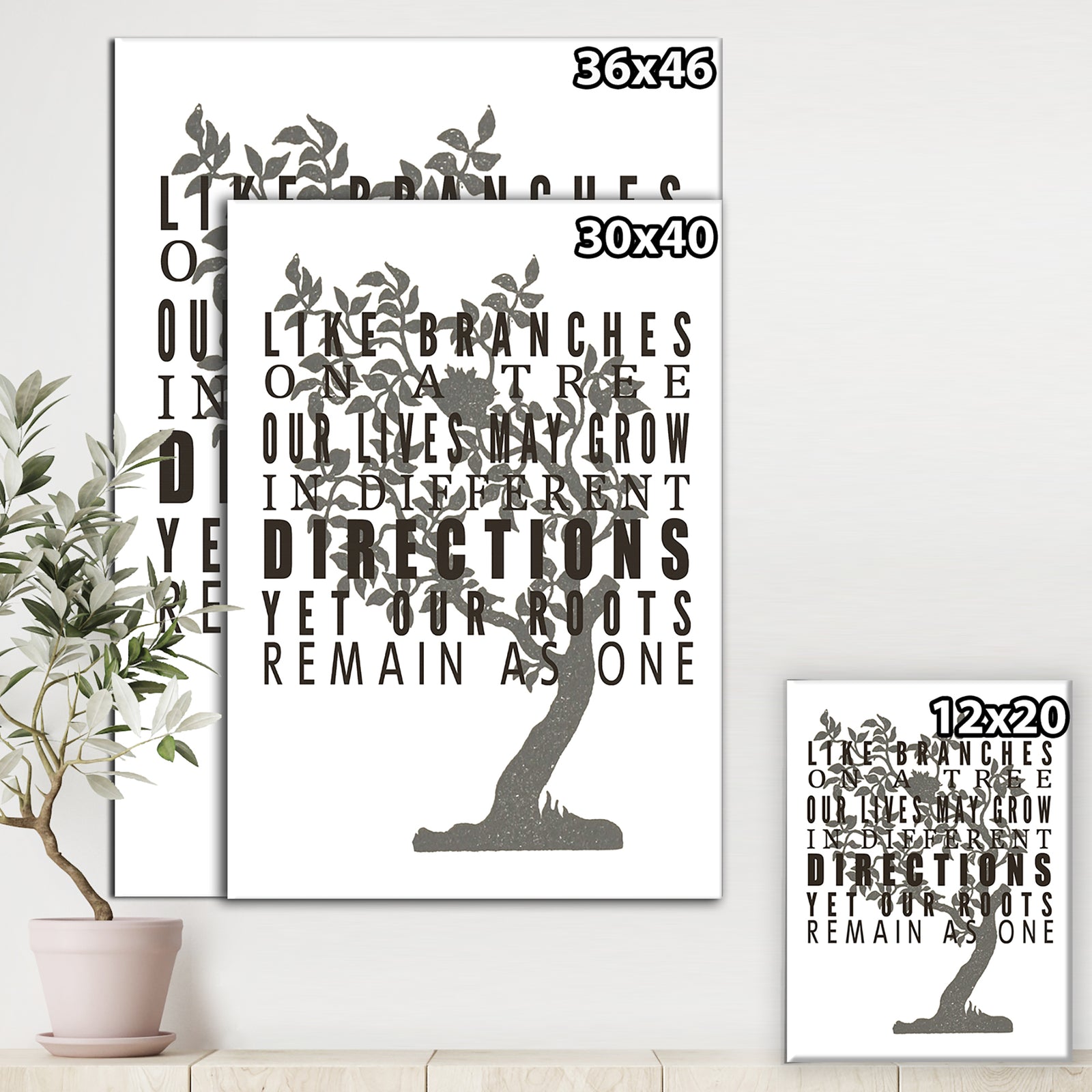 Family Tree Branches - Cottage Gallery-wrapped Canvas