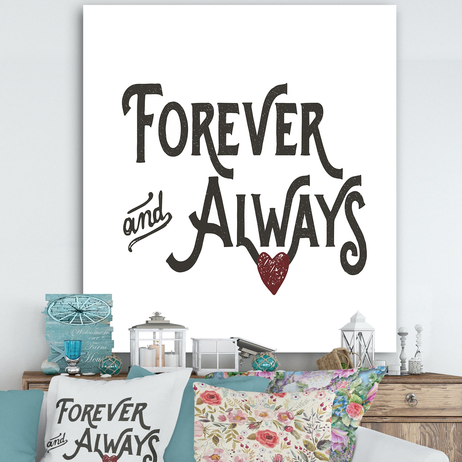 Forever Always - Cottage Canvas Wall Art
