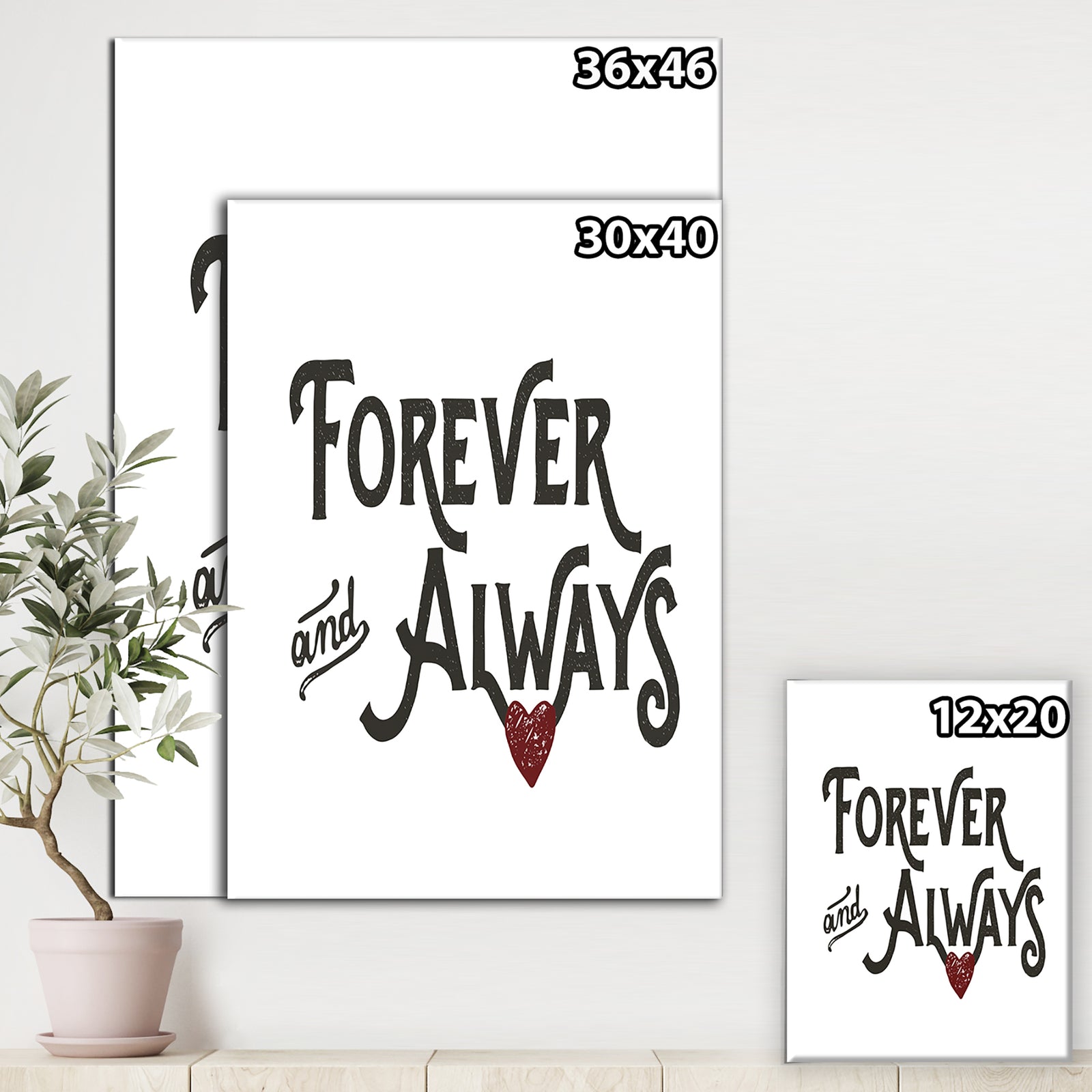 Forever Always - Cottage Canvas Wall Art