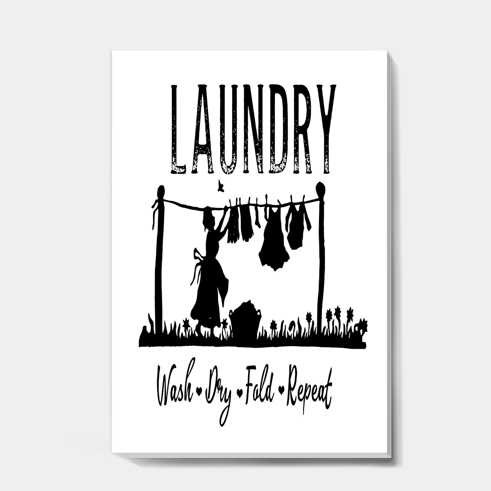 Laundry In The Afternoon - Cottage Gallery-wrapped Canvas