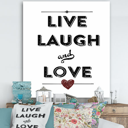 Live Laugh Love - Cottage Premium Canvas Wall Art