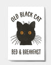 Old Black Cat - Cottage Canvas Wall Art