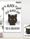 Old Black Cat - Cottage Canvas Wall Art