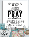 Pray About Everything - Cottage Canvas Art Print