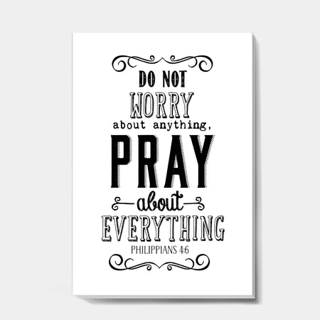 Pray About Everything - Cottage Canvas Art Print