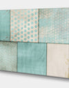 Teal Print Collage - Mid-Century Modern Gallery-wrapped Canvas