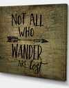 Wander Are Lost - Cottage Canvas Artwork