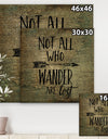 Wander Are Lost - Cottage Canvas Artwork