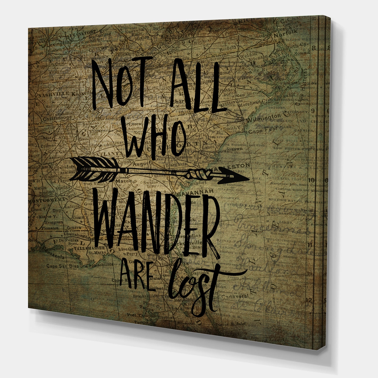 Wander Are Lost - Cottage Canvas Artwork