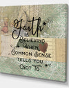 Faith is Believeing - Cottage Canvas Wall Art