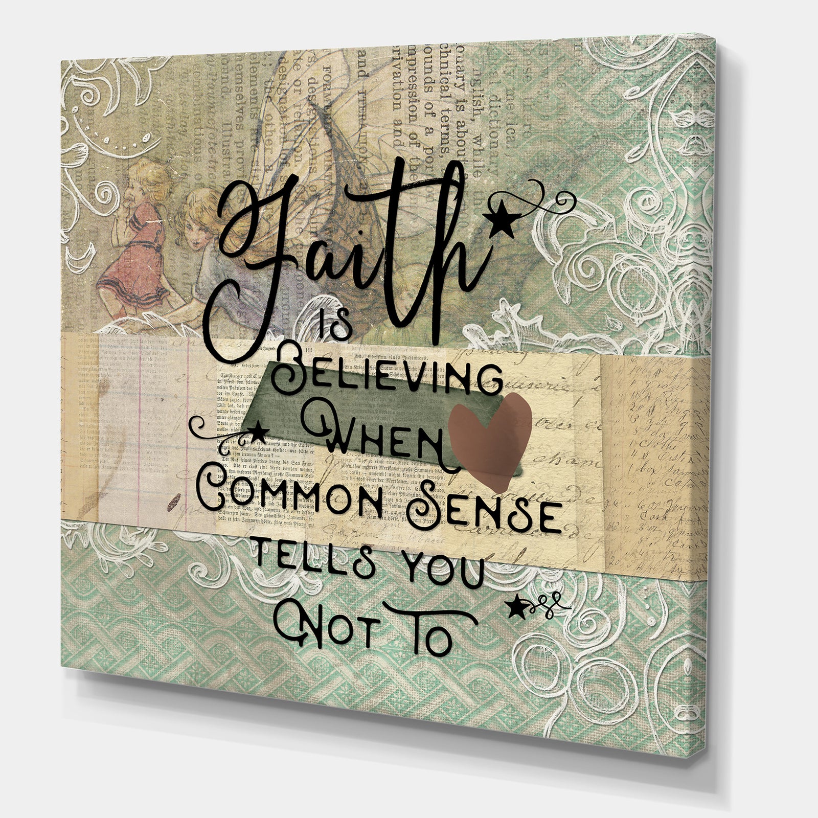 Faith is Believeing - Cottage Canvas Wall Art
