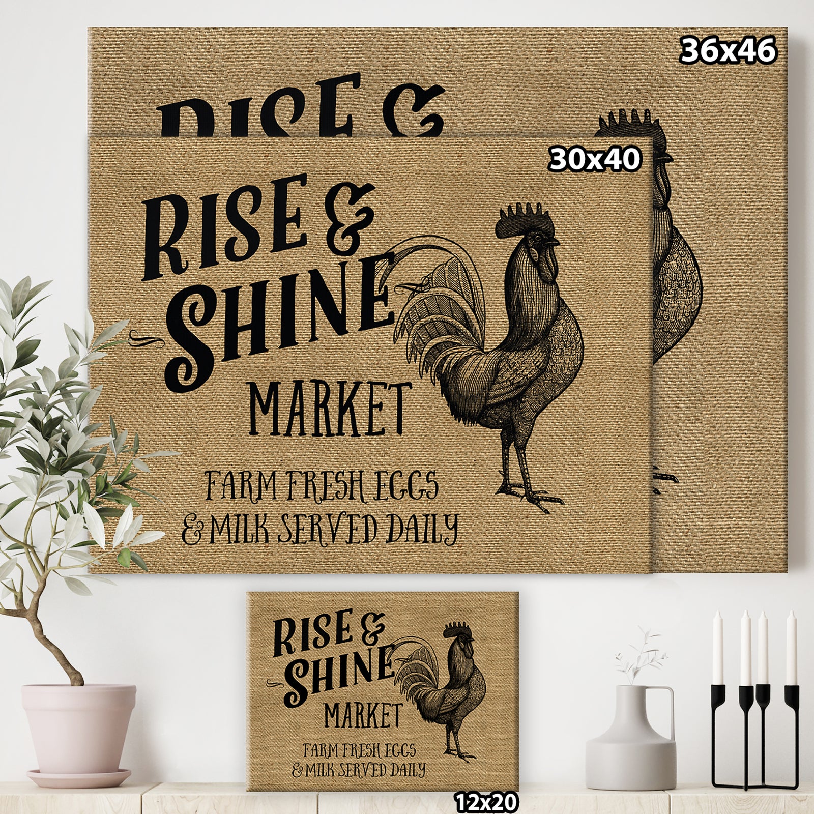 Rise And Shine Market - Farmhouse Canvas Artwork