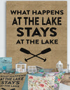 Stays At The Lake - Lake House Canvas Wall Art