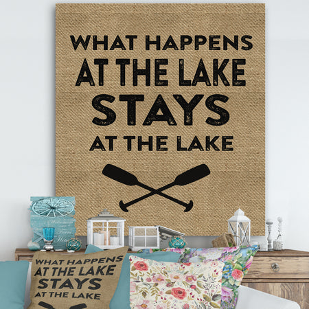 Stays At The Lake - Lake House Canvas Wall Art