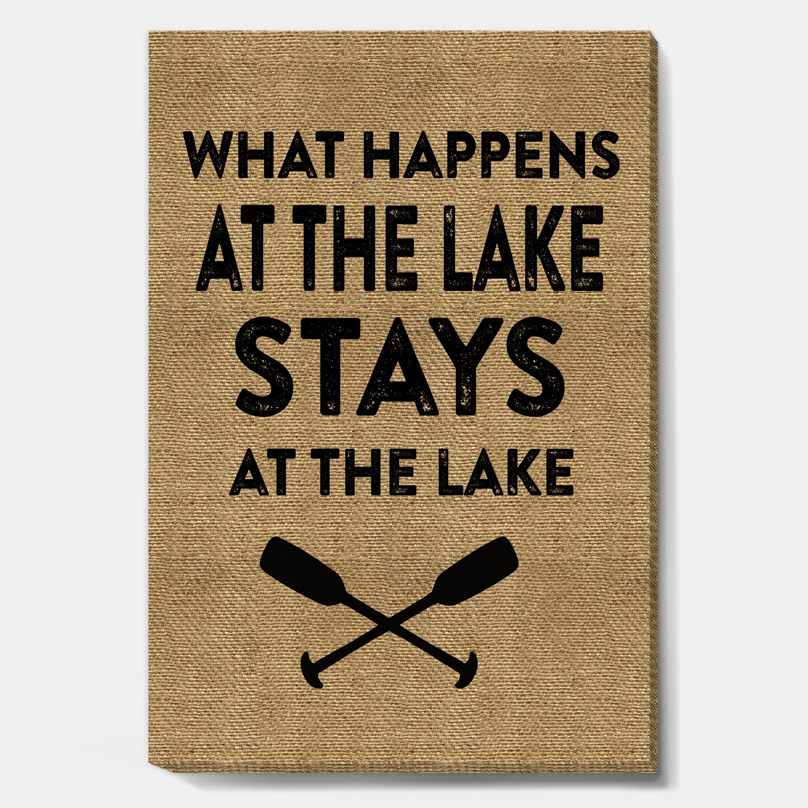 Stays At The Lake - Lake House Canvas Wall Art