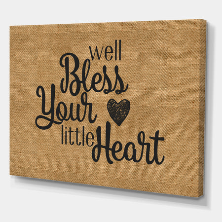 Bless Your Heart - Cottage Canvas Art Print