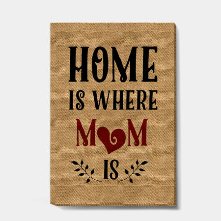 Home is Mom - Cottage Canvas Artwork