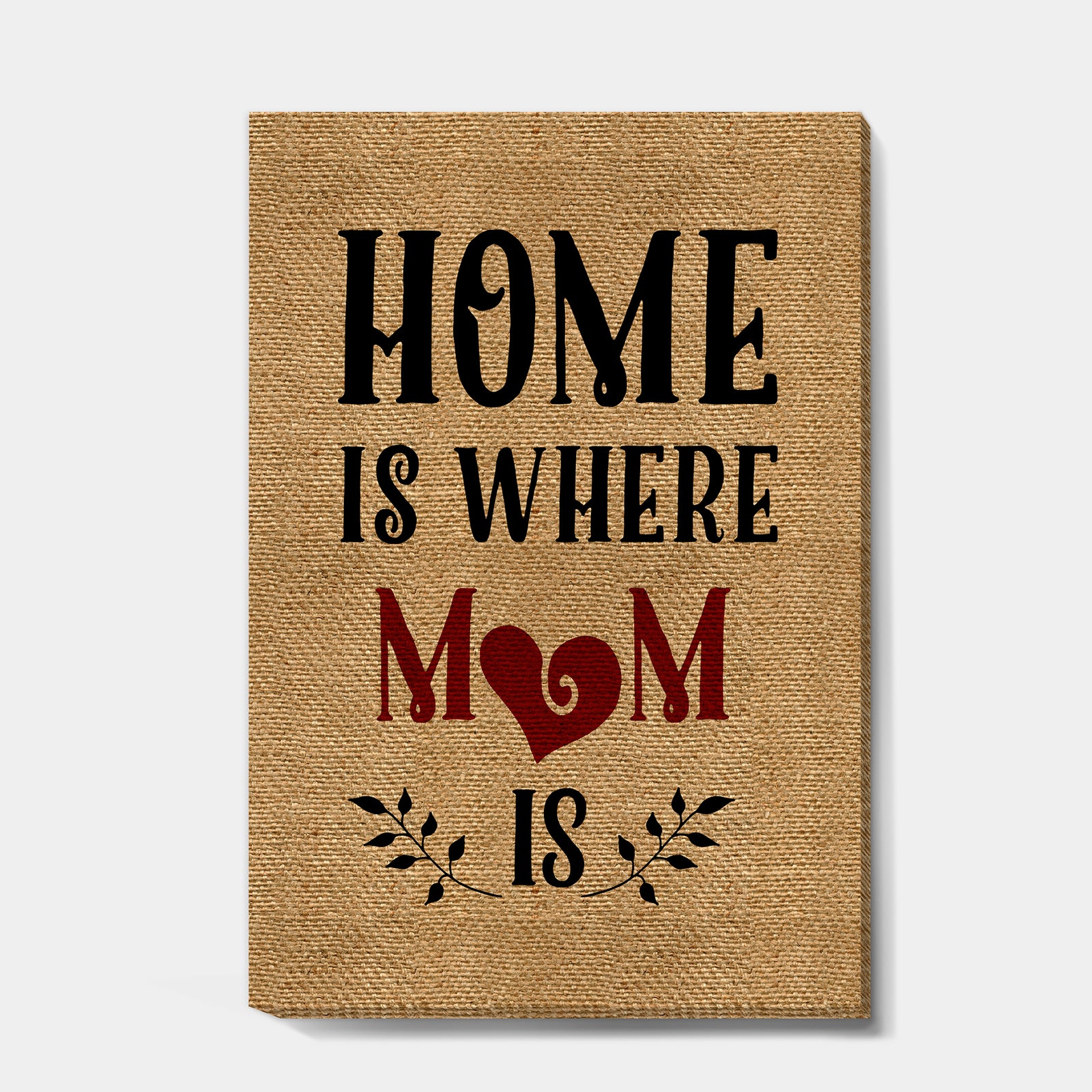 Home is Mom - Cottage Canvas Artwork