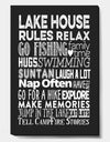 Lake House Rules - Lake House Premium Canvas Wall Art