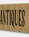 Antiques Burlap
 - Cottage Canvas Wall Art