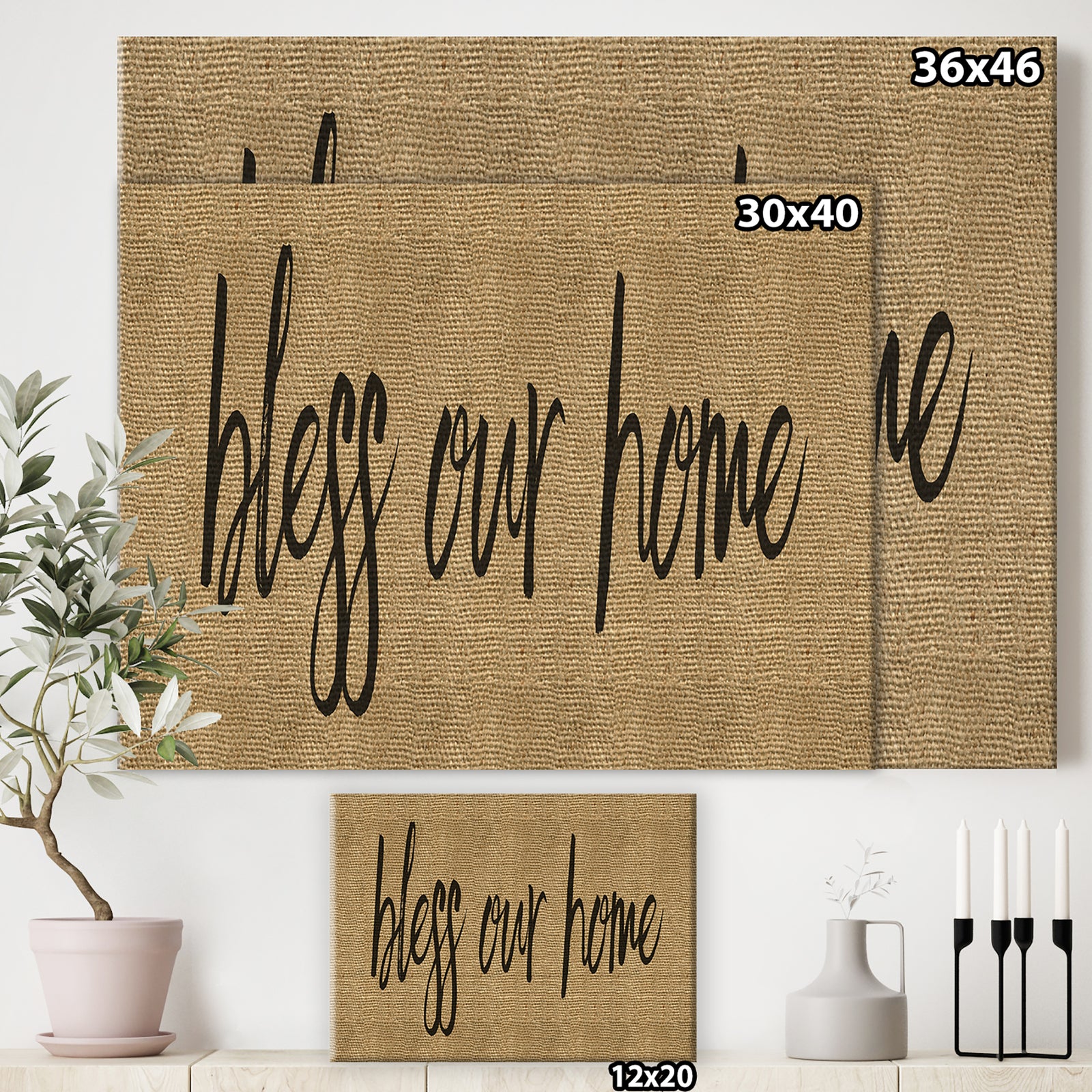 Bless our Home - Cottage Canvas Art Print