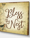 Bless this Nest Scripty - Cottage Gallery-wrapped Canvas