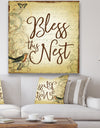 Bless this Nest Scripty - Cottage Gallery-wrapped Canvas