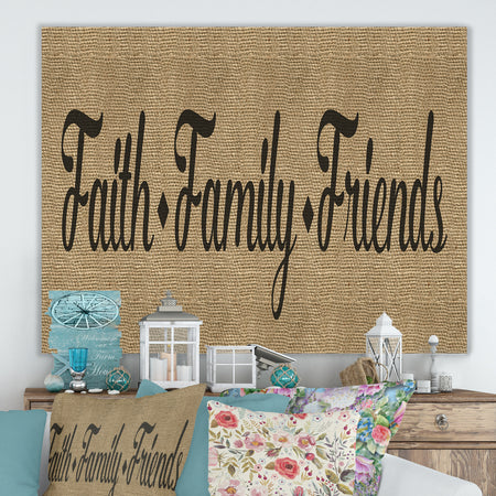 Faith Family Friends - Cottage Canvas Artwork
