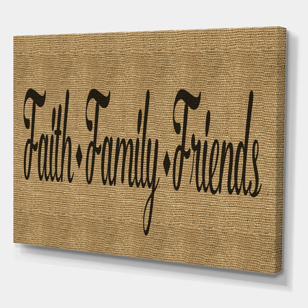 Faith Family Friends - Cottage Canvas Artwork