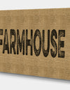 Farmhouse On Jute - Farmhouse Premium Canvas Wall Art