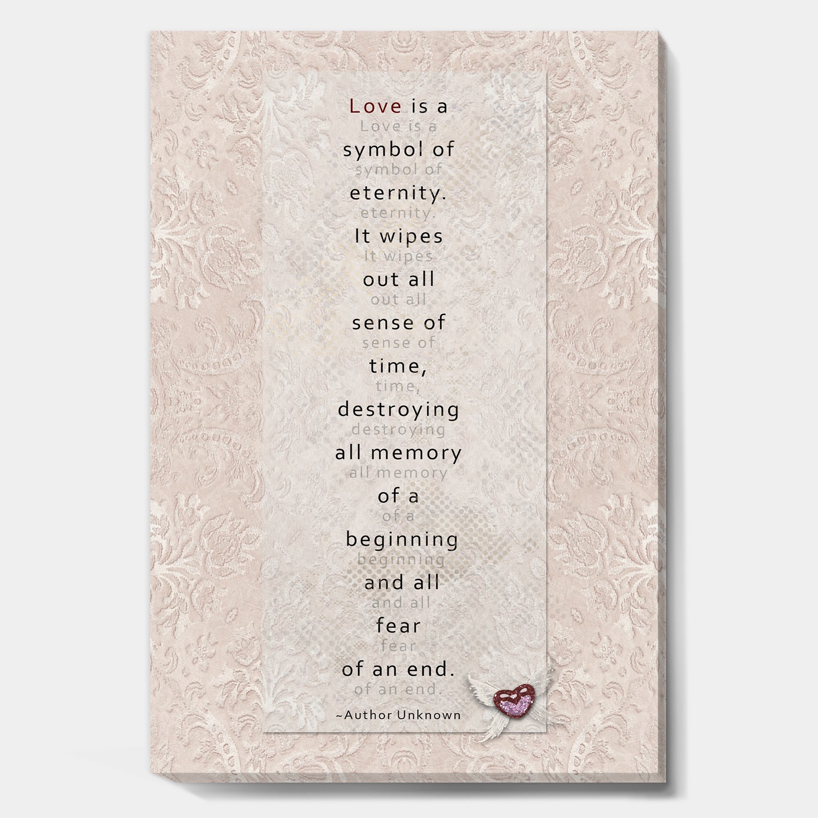 Love Symbol - Cottage Canvas Wall Art