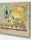 This Is My Life Chandelier - Cottage Canvas Art Print