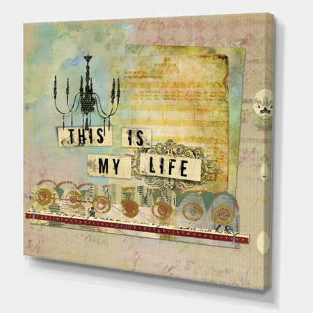 This Is My Life Chandelier - Cottage Canvas Art Print