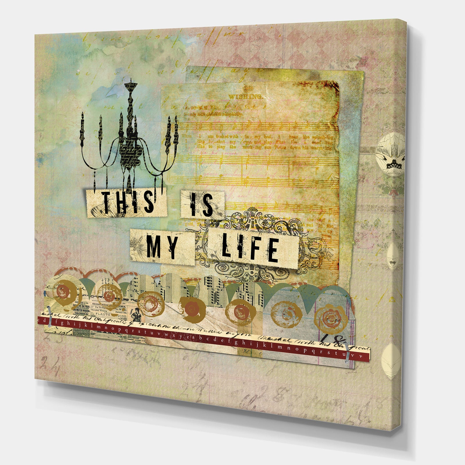 This Is My Life Chandelier - Cottage Canvas Art Print