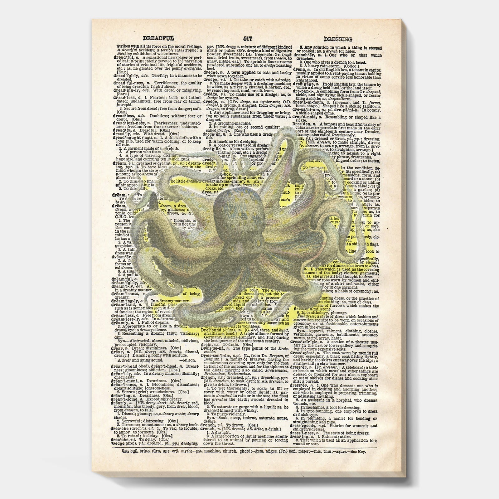 Dreadful Octopus IV - Nautical & Coastal Premium Canvas Wall Art
