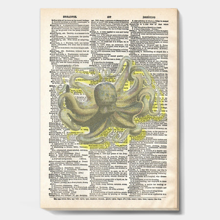 Dreadful Octopus IV - Nautical & Coastal Premium Canvas Wall Art