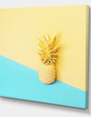 Pink And Blue Pinapple - Modern & Contemporary Gallery-wrapped Canvas