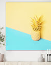 Pink And Blue Pinapple - Modern & Contemporary Gallery-wrapped Canvas