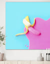 Pink And Blue Banana - Modern & Contemporary Canvas Artwork
