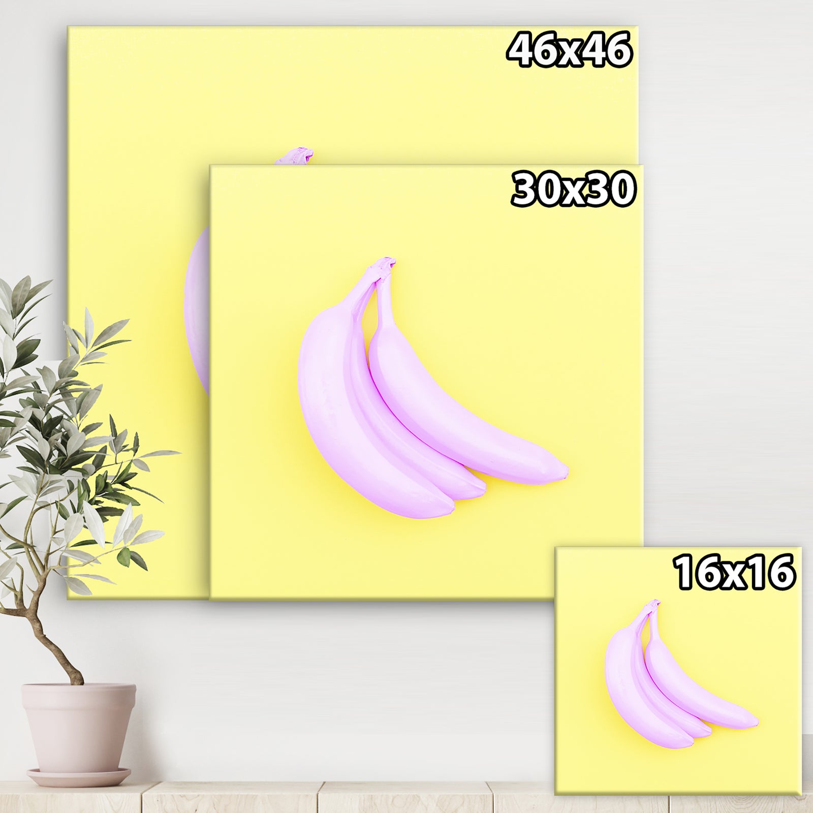 Pink Banana - Modern & Contemporary Premium Canvas Wall Art