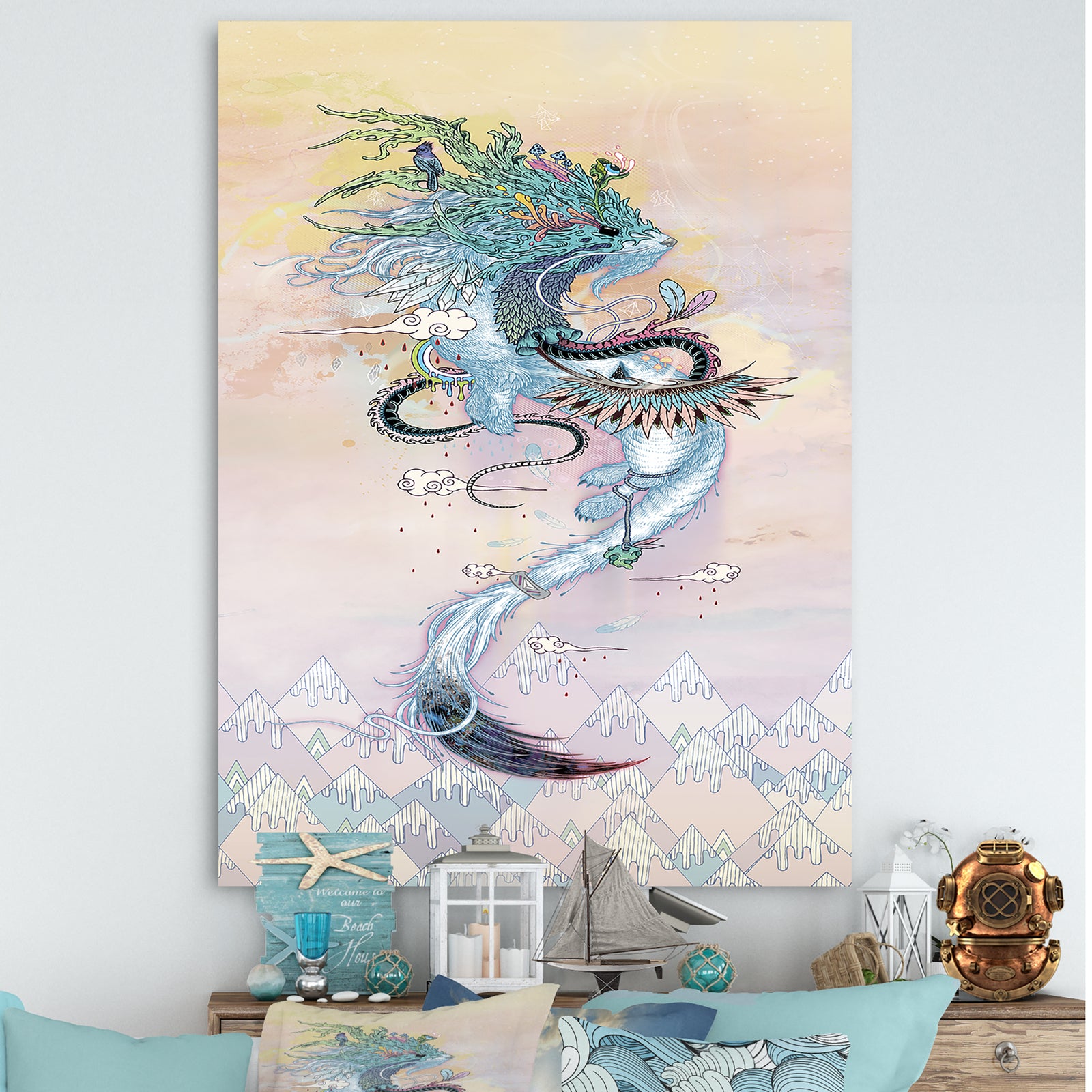 Journeying Spirit (Ermine) - Nautical & Coastal Canvas Art Print