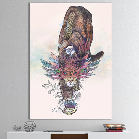 Journeying Spirit (Mountain Lion) - Modern & Contemporary Gallery-wrapped Canvas