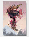 Phoenix Rising Over Moun tains - Modern & Contemporary Canvas Wall Art