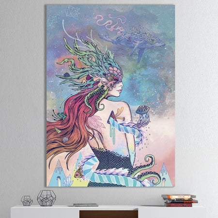 The Last Mermaid - Modern & Contemporary Canvas Wall Art