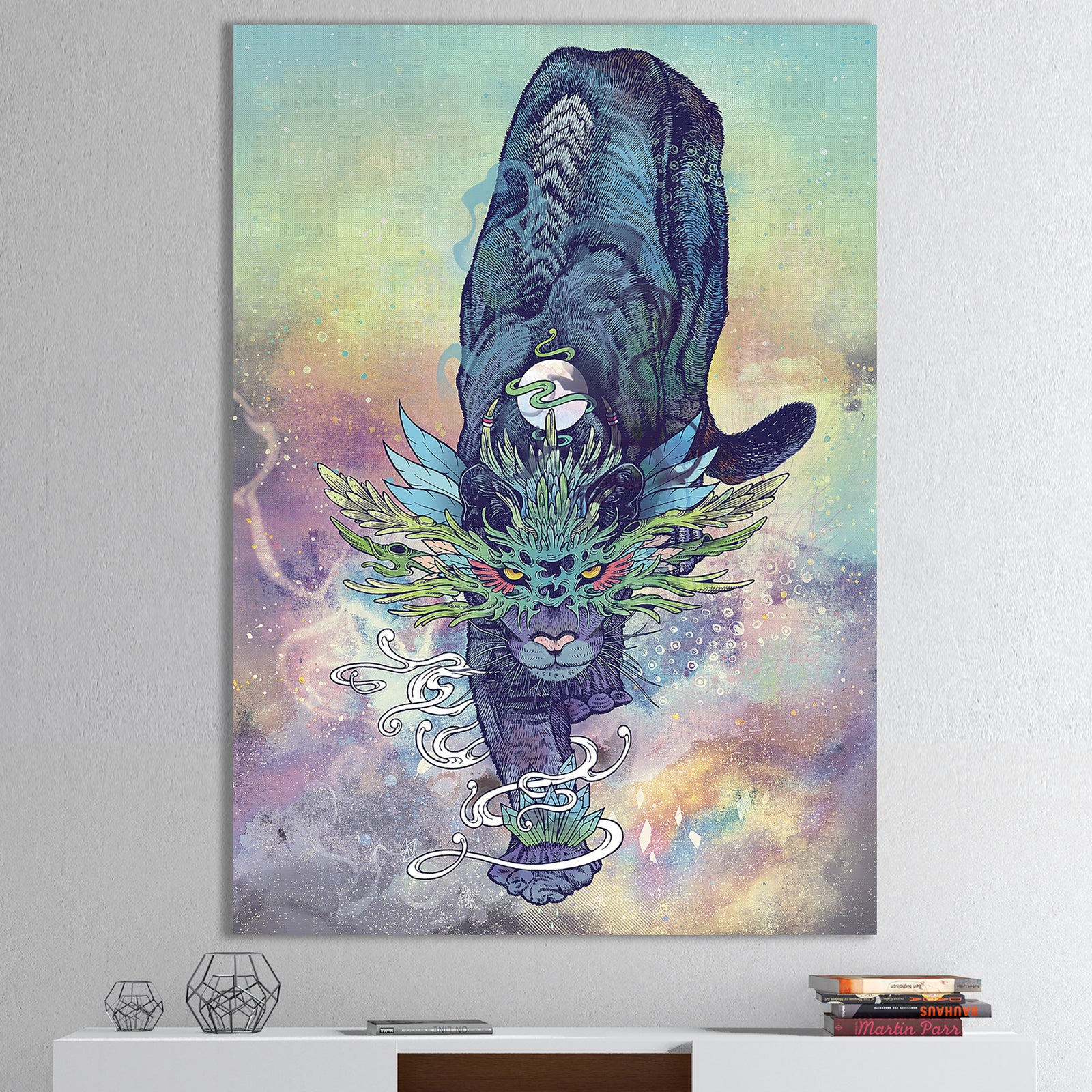Spectral Cat - Modern & Contemporary Premium Canvas Wall Art