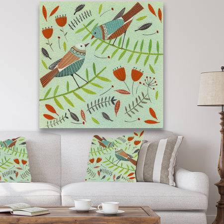 Bird Design 10 - Cottage Canvas Artwork
