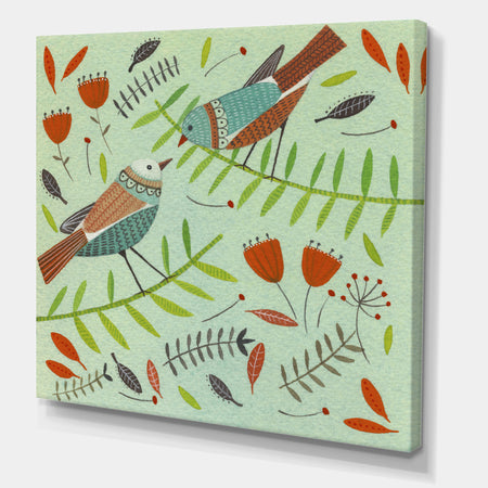 Bird Design 10 - Cottage Canvas Artwork