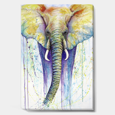 Elephant Colors - Cottage Canvas Wall Art